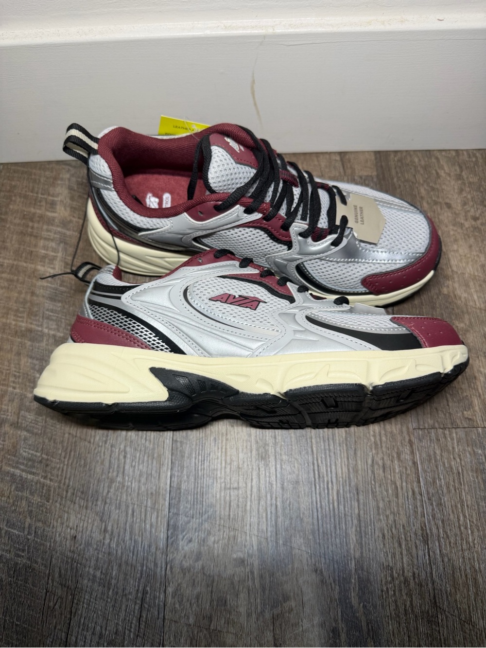 Avia Men’s Burgundy, Silver and Cream Retro Runner